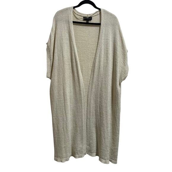Lane Bryant Knit Open Front Longline Kimono Short Sleeve Cardigan Women 26/28 - Picture 1 of 7